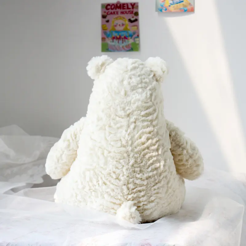 31cm Fluffy Polar Bear Stuffed Animal Toy Sea Animals White Bear Plush Toys Baby Gifts