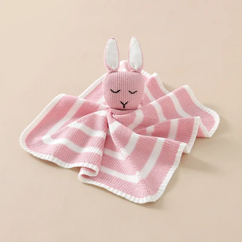 Newborn Soothe Appease Towel Blanket Cute Cartoon Rabbit Bear Infant Boys Girls Security Blankets Soft Toddler Baby Sleeping Toy
