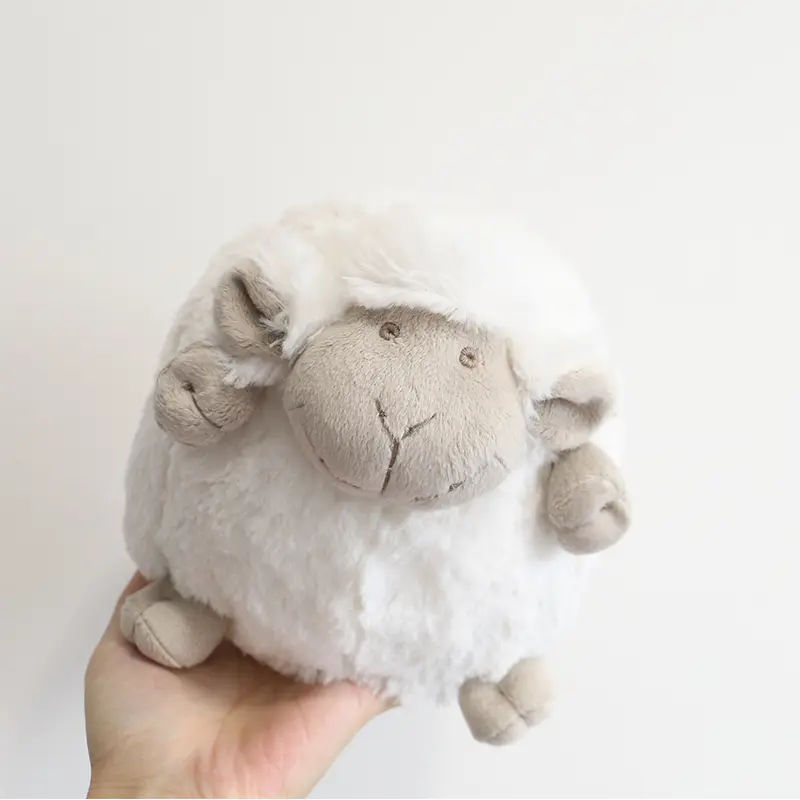 15cm Fluffy Cozy Huggable Chubby Sheep Toys Skin-friendly Stuffed Lamb Plush Doll  Home Bedroom Decor