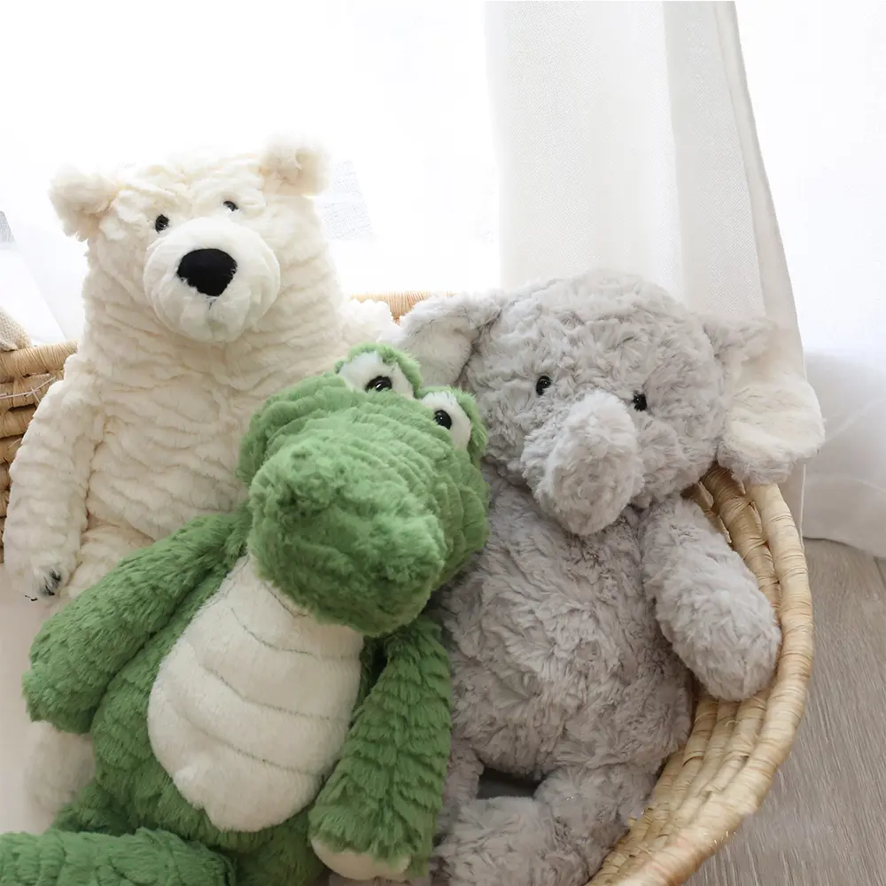 Crocodile Stuffed Animal - Plush Toys - Great for Nursery Decor - Baby Gifts - Cute Fluffy White  Polar Bear Plush Toy