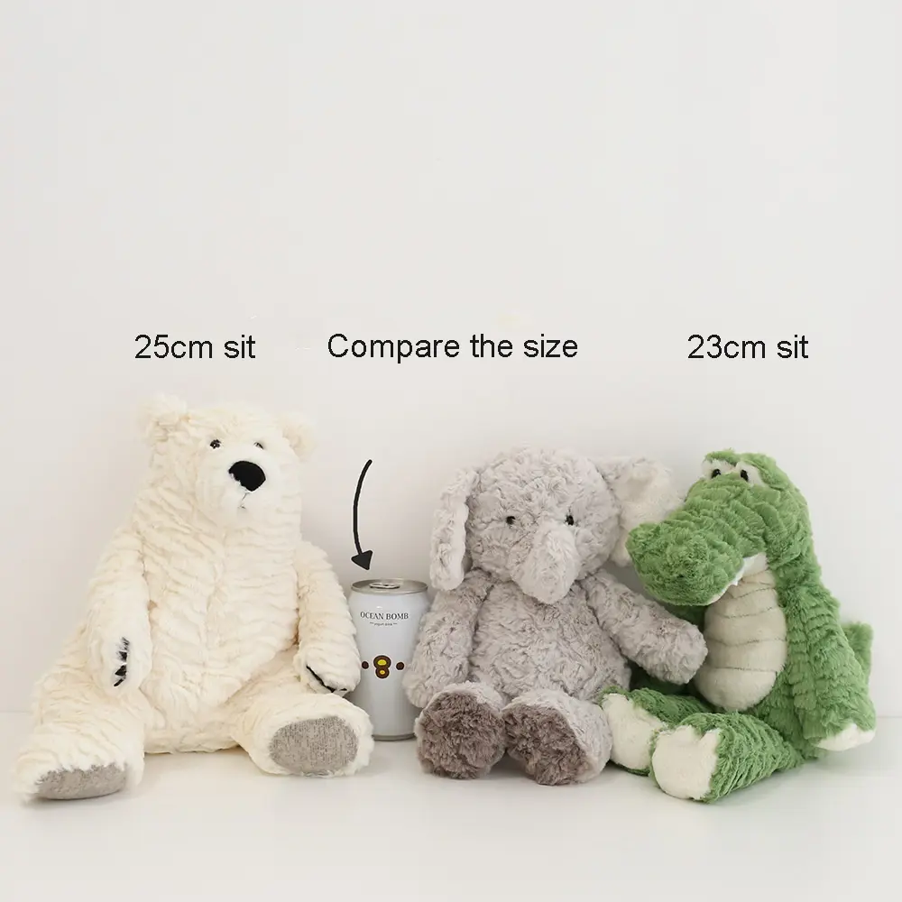 Crocodile Stuffed Animal - Plush Toys - Great for Nursery Decor - Baby Gifts - Cute Fluffy White  Polar Bear Plush Toy
