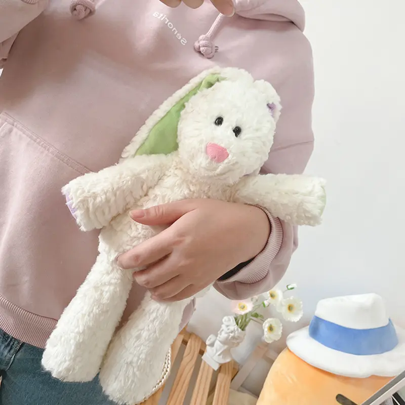 35cm Soft Bunny Bear Plush Stuffed Animal Toy Long Ears Rabbit Plush Bed Toy Comfort Doll Baby Sleeping Toys For Children