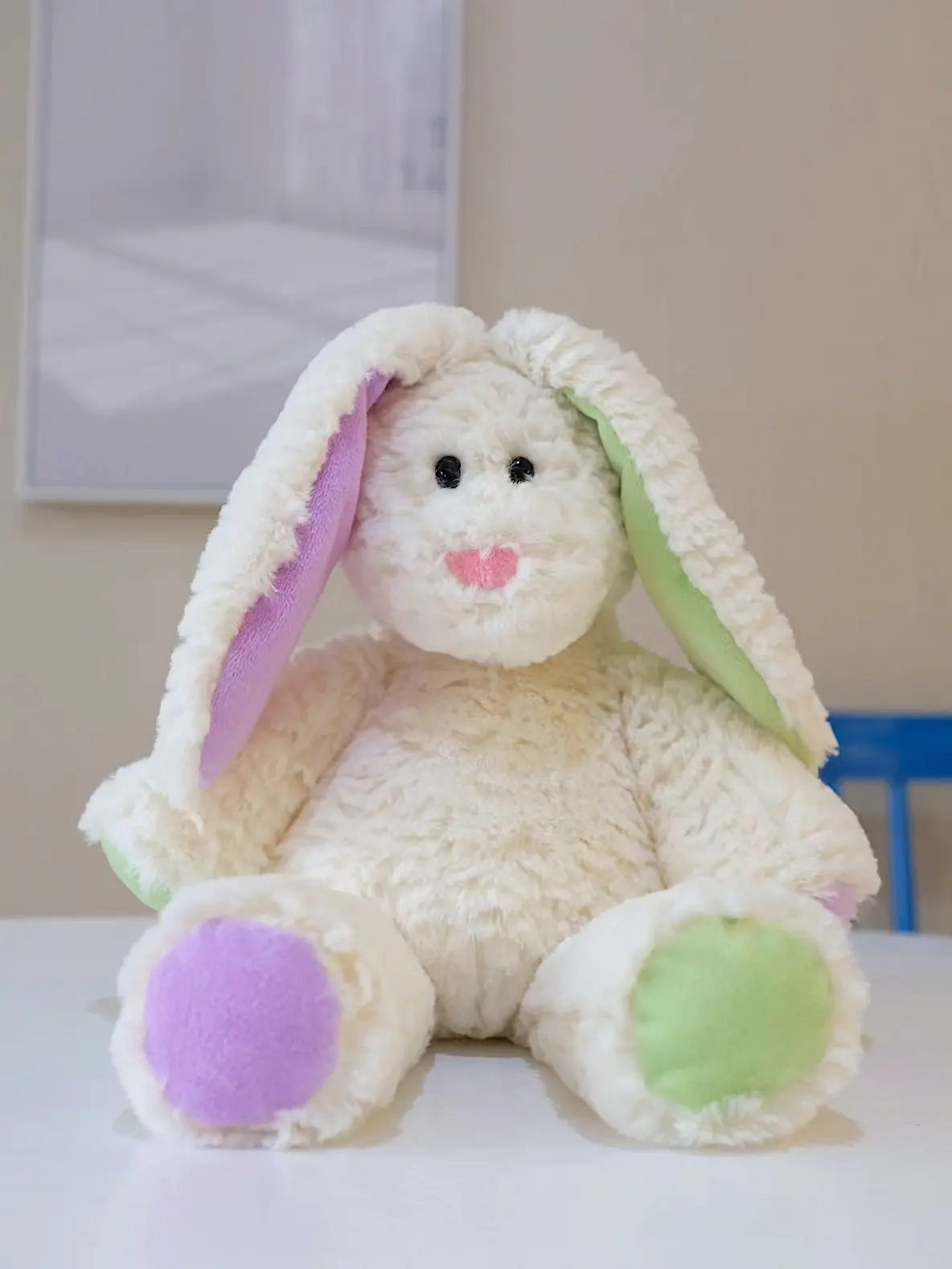 35CM Colorful Rabbit Toys Soft Fluffy Stuffed Animals Cute Bunny Plush Sleeping Toy For Children Friends Birthday Gifts