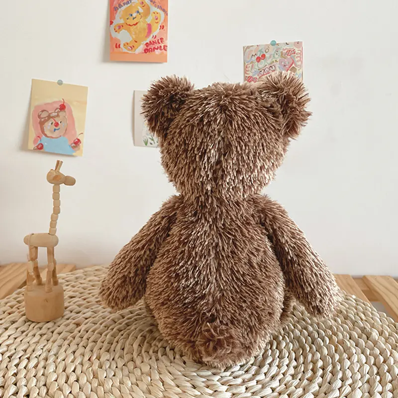 38cm Cute Brown Bear Plush Toy Hug Bears Doll Children's Gifts Soft Stuffed Cartoon Animals Baby Appease Toys