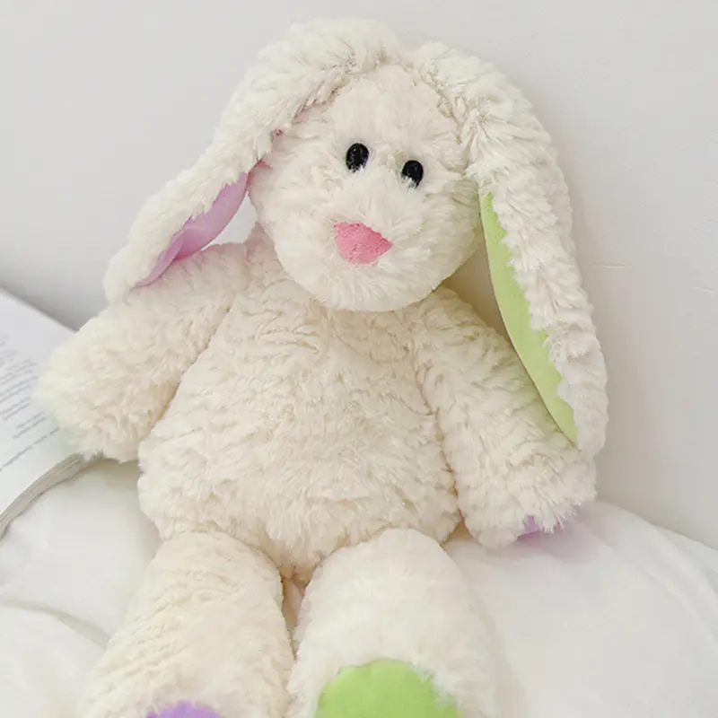 35CM Colorful Rabbit Toys Soft Fluffy Stuffed Animals Cute Bunny Plush Sleeping Toy For Children Friends Birthday Gifts