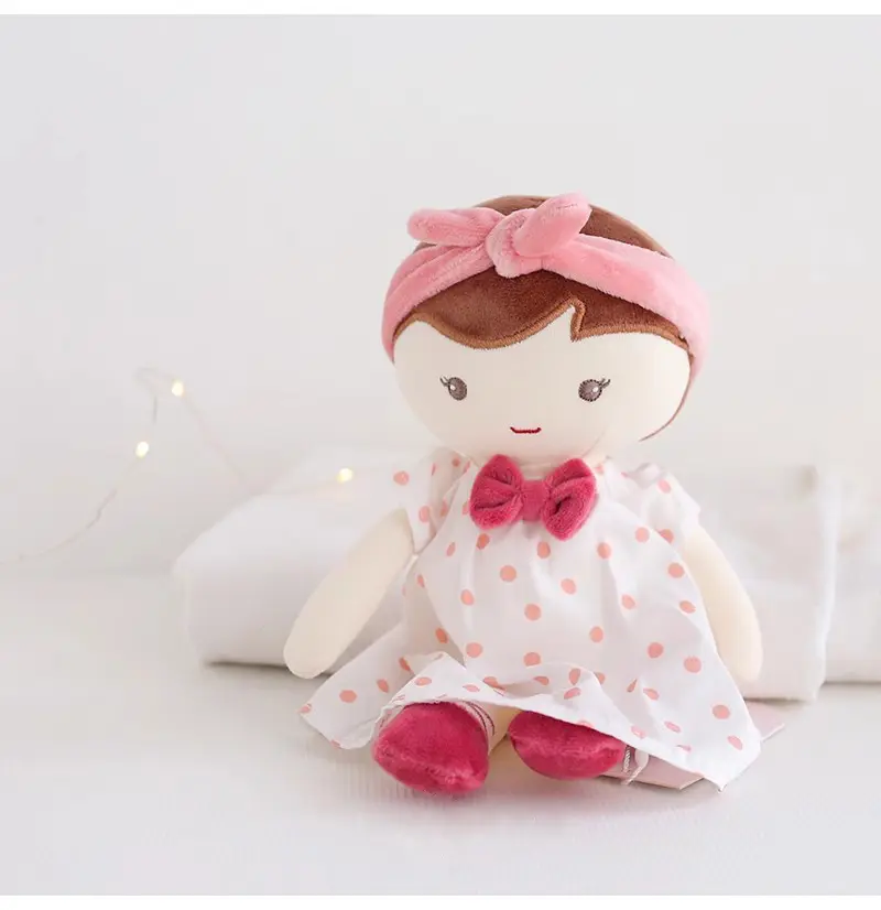 25cm Kawaii Plush Girls Doll with Clothes Kid Girls Baby Appease Toys Soft Stuffed Toy for Children Gift