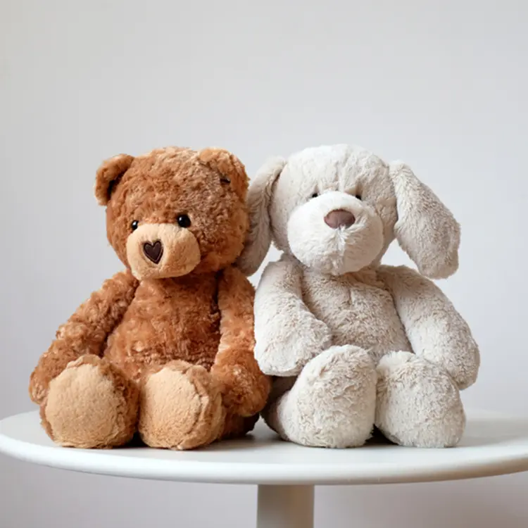 38cm Fluffy Dog Plush Toys Stuffed Animals Doll Baby Kids Children Boys Girls Birthday Gifts Home Room Decor