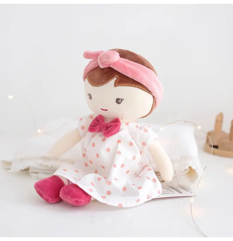 25cm Kawaii Plush Girls Doll with Clothes Kid Girls Baby Appease Toys Soft Stuffed Toy for Children Gift