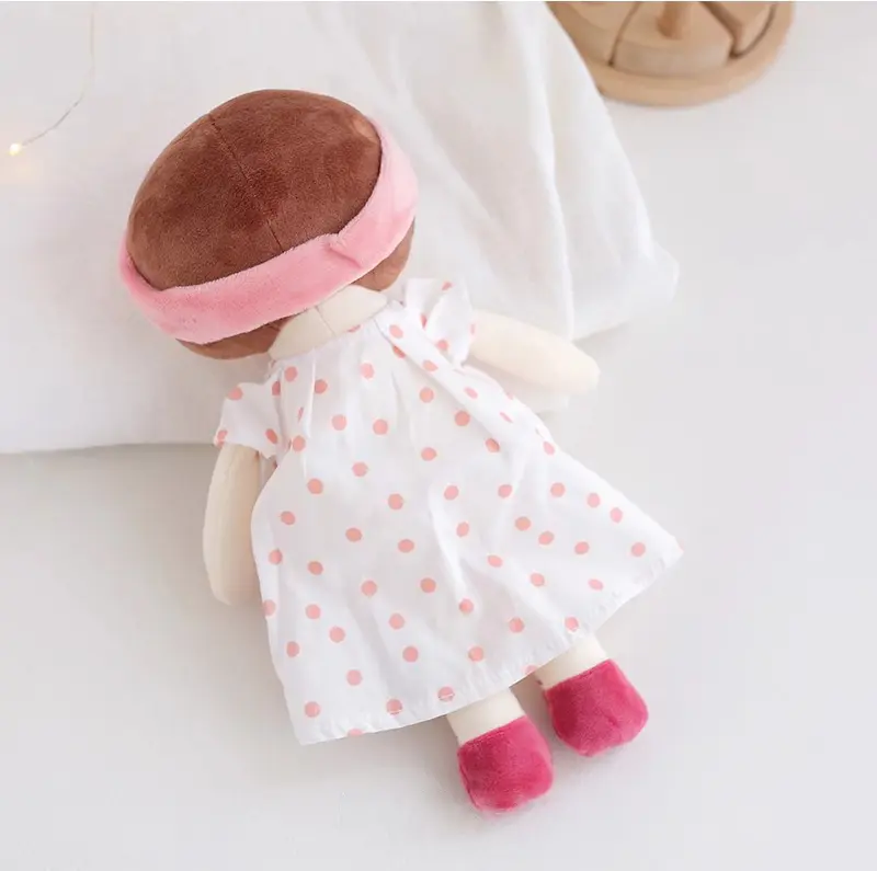 25cm Kawaii Plush Girls Doll with Clothes Kid Girls Baby Appease Toys Soft Stuffed Toy for Children Gift