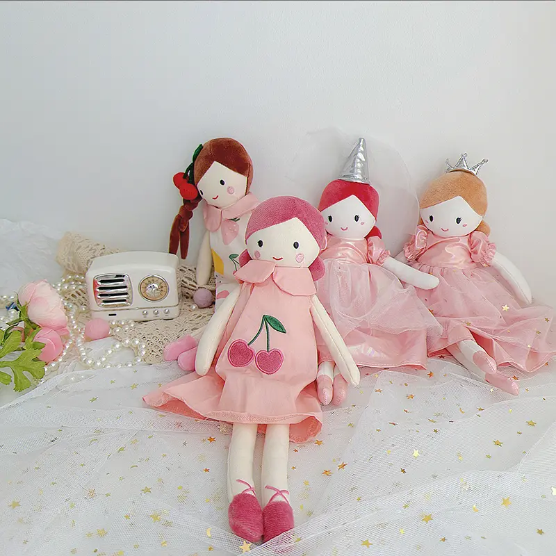 35cm Princess Doll with Crown Girl Plush Toy Cute Tutu Dress Cloth Dolls Children Room Decoration Kids Gifts
