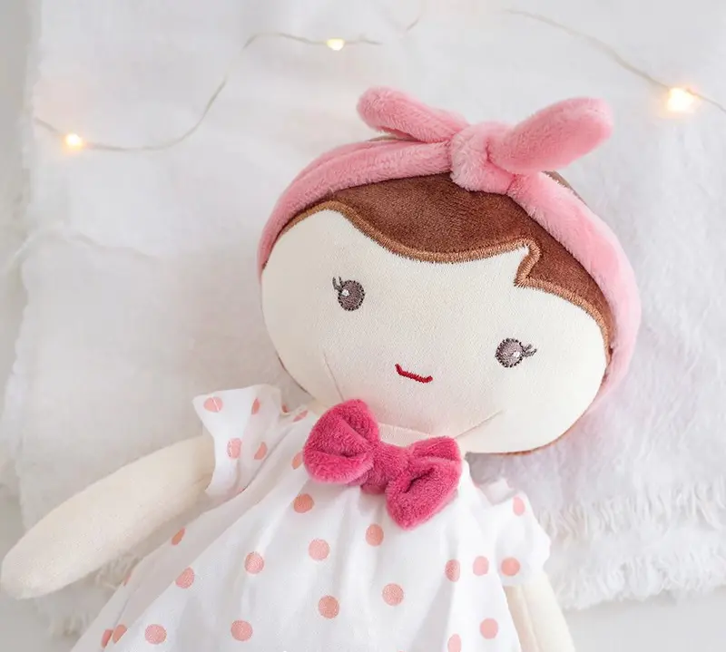 25cm Kawaii Plush Girls Doll with Clothes Kid Girls Baby Appease Toys Soft Stuffed Toy for Children Gift