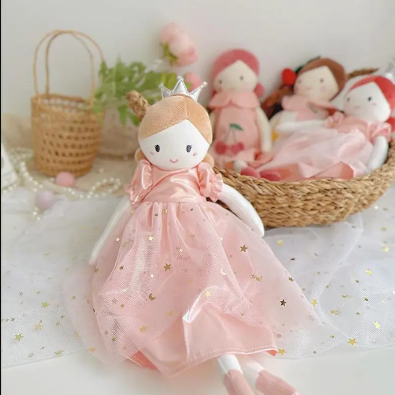 35cm Princess Doll with Crown Girl Plush Toy Cute Tutu Dress Cloth Dolls Children Room Decoration Kids Gifts