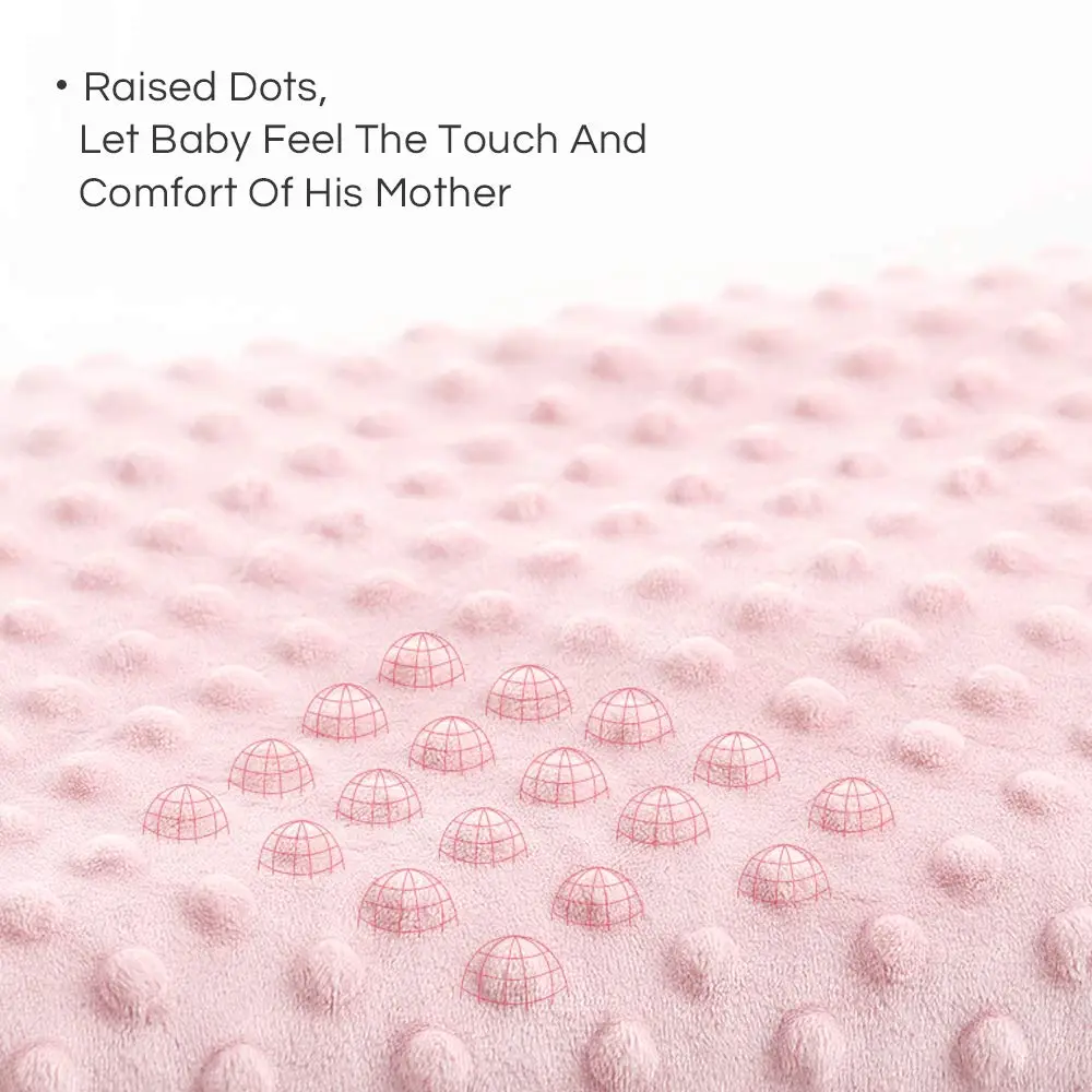 Minky Baby Blanket 75*120CM, Super Soft Cute Plush Baby Blanket with Dotted Backing, for Boy, Girl,Newborns