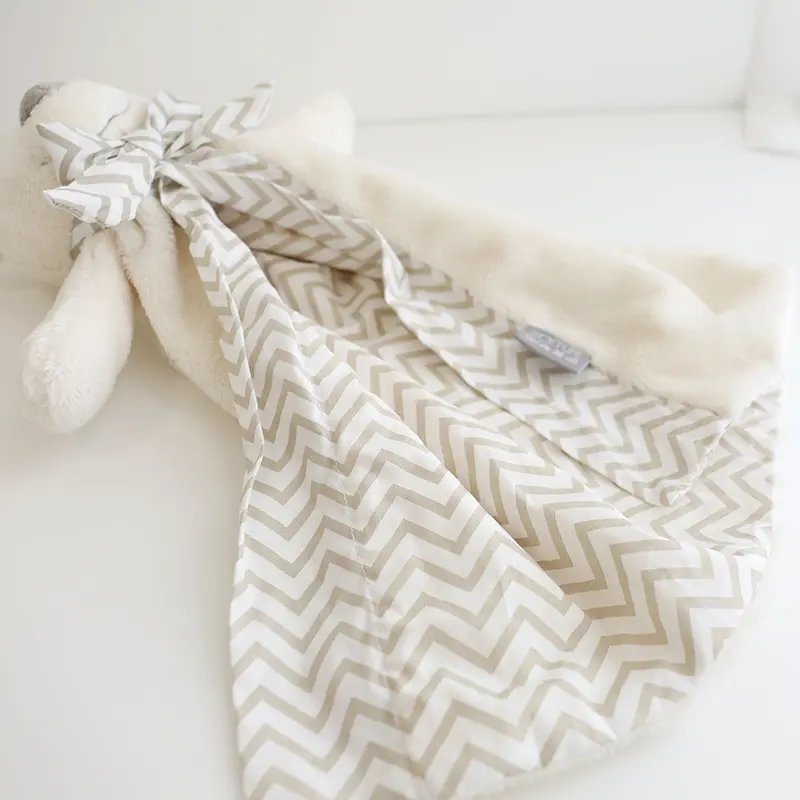 Cute Bear Blankie for Baby Plush Toys Infant Double Layers Soothe Towel Security Blanket Newborn Baby Gift
