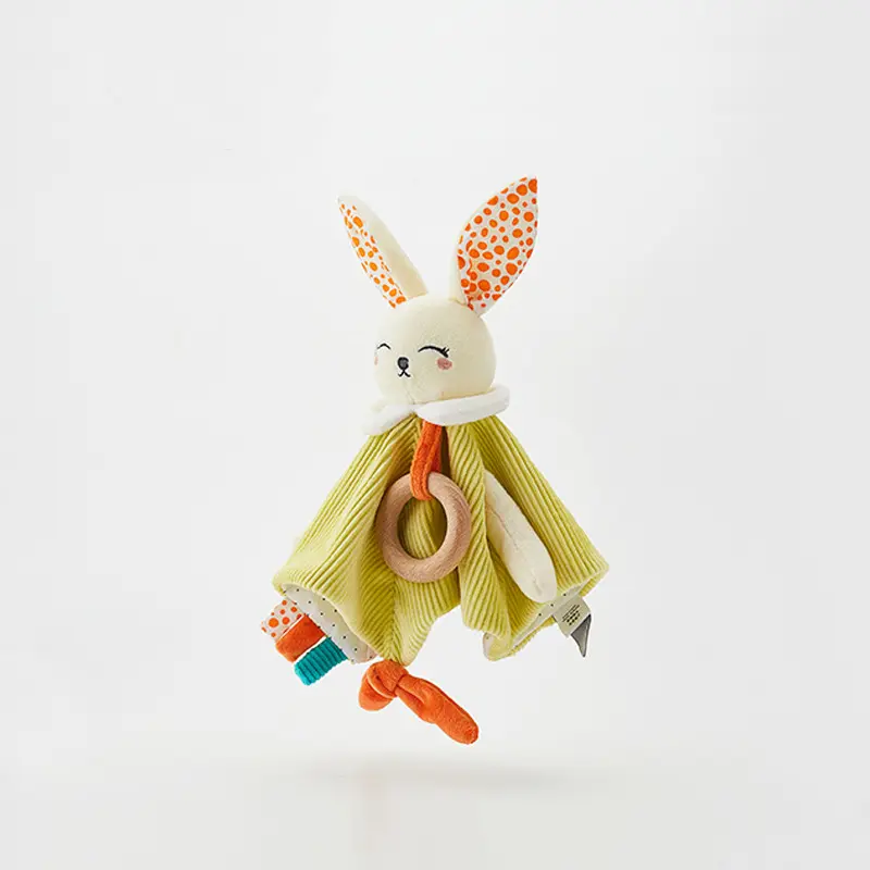 Cute Rabbit Soft Appease Towel for 0-12 Month Baby Soft Bunny Stuffed Animals Baby Comforter Toy Infant Sleeping Toys