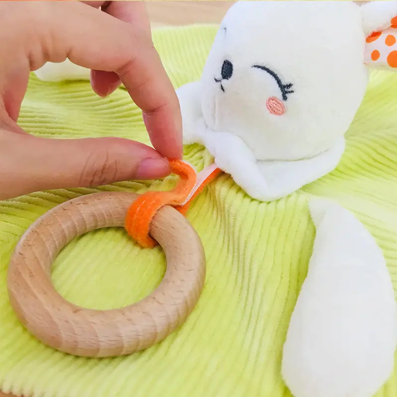 Cute Rabbit Soft Appease Towel for 0-12 Month Baby Soft Bunny Stuffed Animals Baby Comforter Toy Infant Sleeping Toys