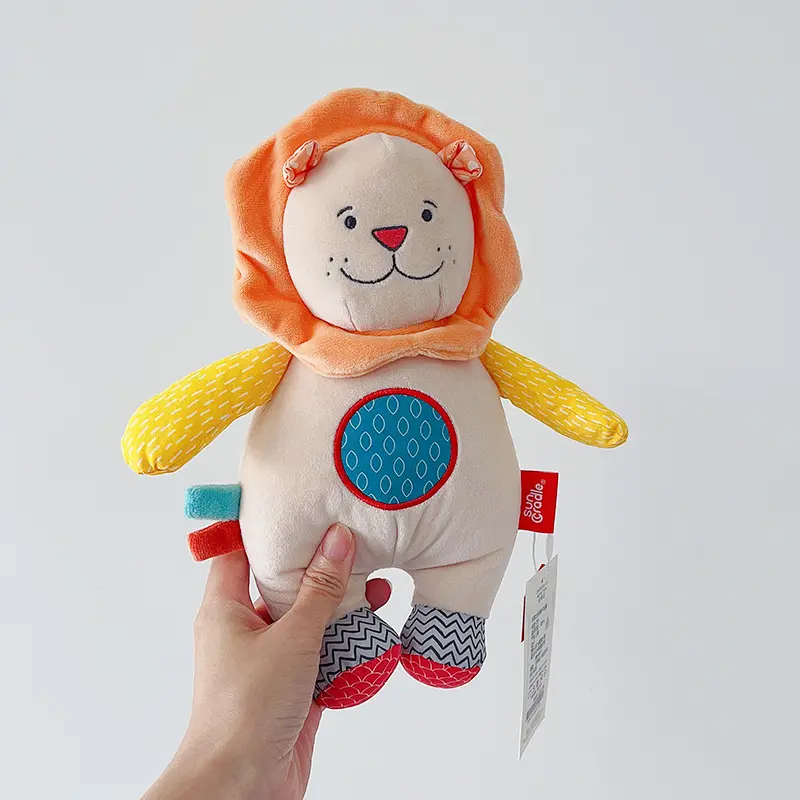 25cm Cartoon Lion Hippos Plush Toys Soft Stuffed Animals Infant Appease Doll Newborn Baby Sleeping Toy