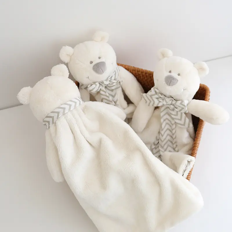 Baby Security Blanket Cartoon Bear Plush Toys Appease Towel Newborn Blankie Toy