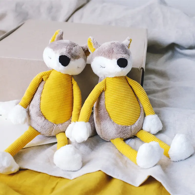 Long Leg Fox Lion Stuffed Plush Animals Toys Soft Dolls Children Gift Kawaii Baby Kids Birthday Gifts Toys