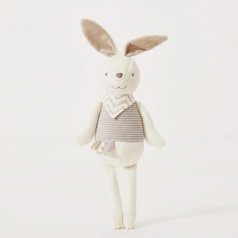 26/36 cm Cute Bunny Doll with Ring Paper Infant Bebe Toy Long Ear Rabbit Stuffed Animal Soft Baby Appease Toys