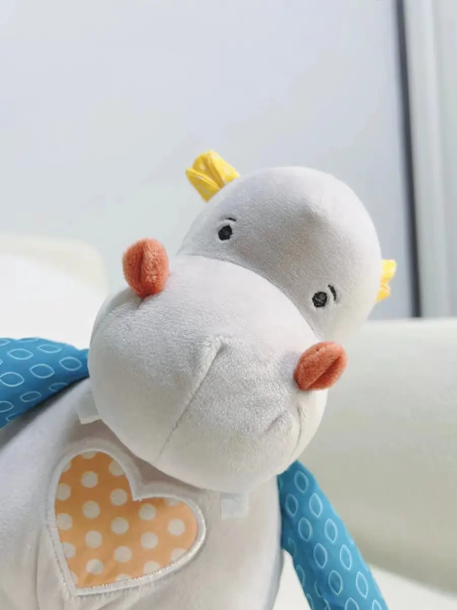25cm Cartoon Lion Hippos Plush Toys Soft Stuffed Animals Infant Appease Doll Newborn Baby Sleeping Toy