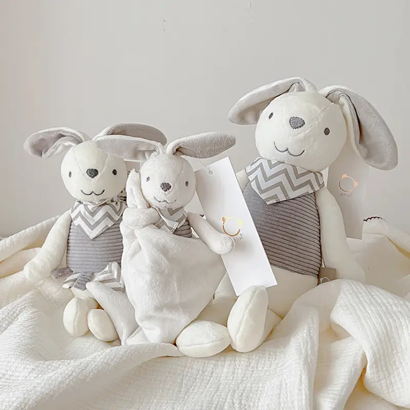 Baby Soothe Appease Toys Cute Stuffed Bunny Blanket Comforter Infant Shower Gift Newborn Toy