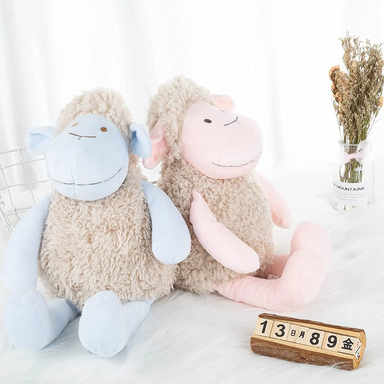 38cm Cute Fluffy Lamb Stuffed Animal - Cozy Sheep Plush Toy - Children Friend Gifts