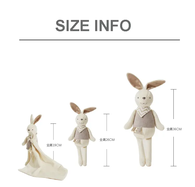Baby Soothe Appease Toys Cute Stuffed Bunny Blanket Comforter Infant Shower Gift Newborn Toy