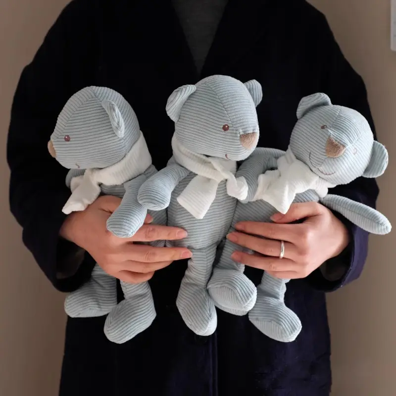30cm Cute Cartoon Stuffed Bear Children Soothing Doll Soft Plush Toys Newborn Baby Comforter Sleeping Toy Room Decor Infant Gift
