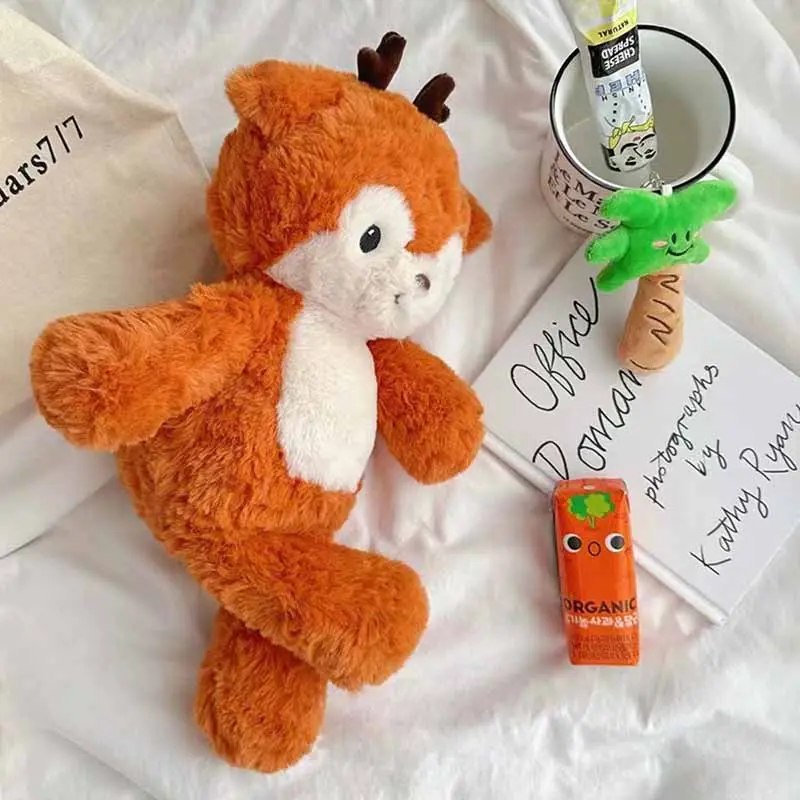 40cm Cartoon Deer Plush Toy Soft Animal Stuffed Doll Home Decor Kids Family Xmas Decoration Gift