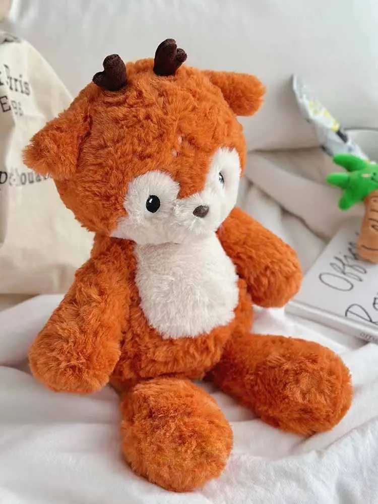 40cm Cartoon Deer Plush Toy Soft Animal Stuffed Doll Home Decor Kids Family Xmas Decoration Gift