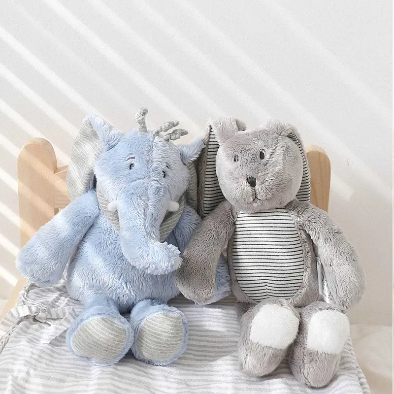 Cute Elephant Rabbit Plush Cuddle  Toys Cartoon Animals Soft Bunny Stuffed Dolls For Children Gift
