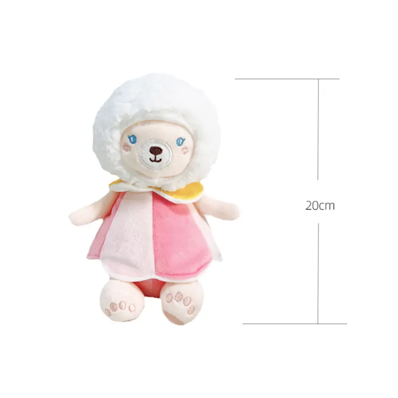 20cm Cute Pink Cotton Bear Plush Toys Adorable Soft Stuffed Animals Girl Baby Gifts