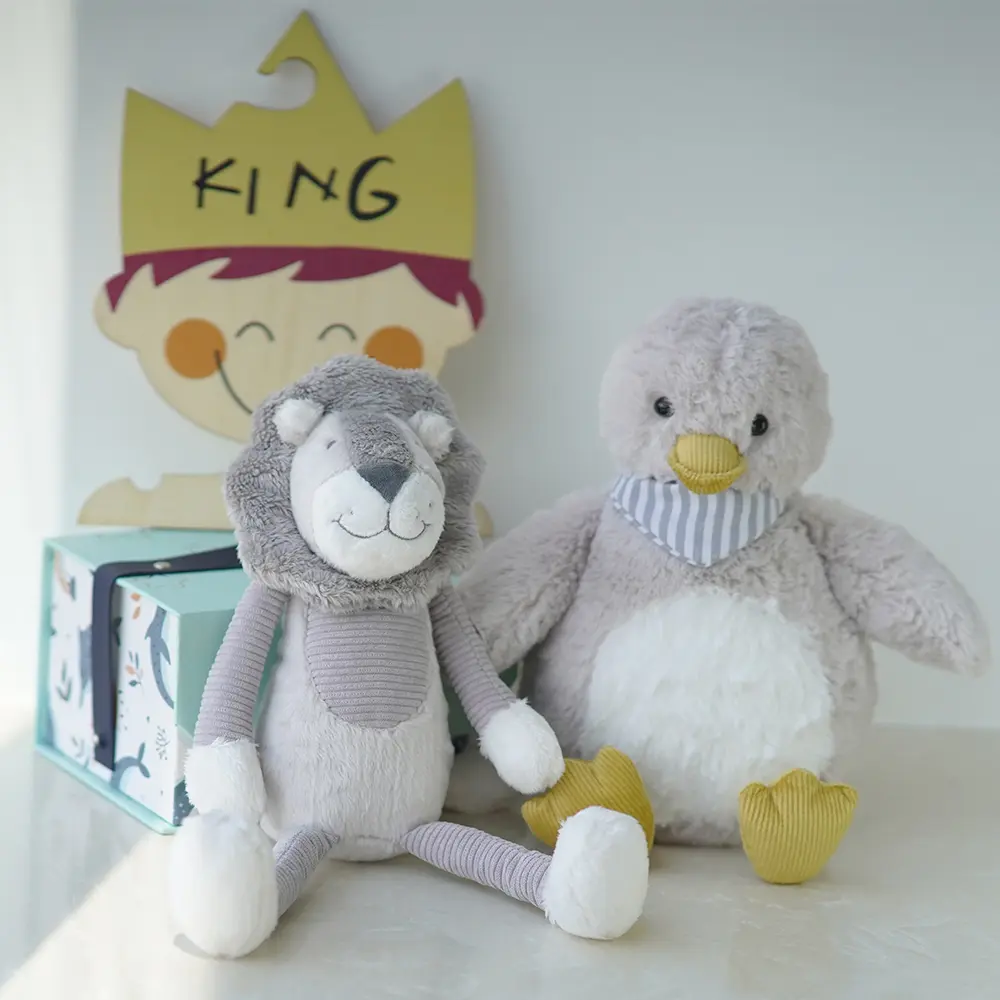 Super Soft Cute Lion Duck Fluffy Plush Stuffed Animals Plushie Hug Throw Pillow Children Friends Birthday Gift