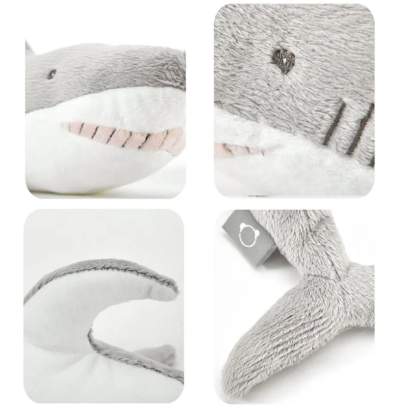 32cm Grey Shark Stuffed Toys Soft Sea Animals Plush Home Bedroom Decoration Gifts