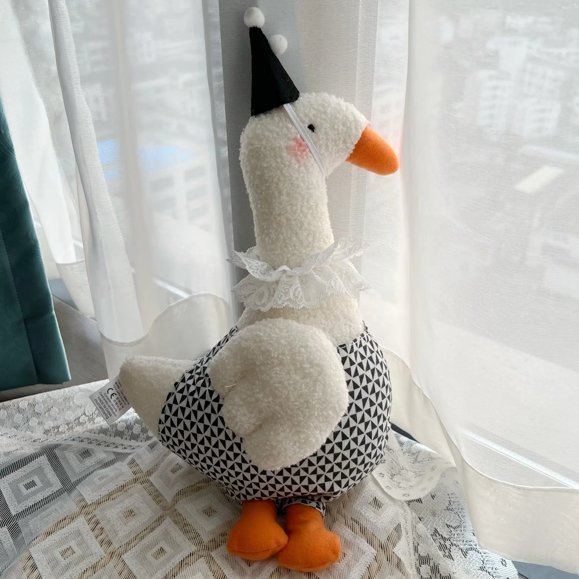 47cm Nordic Style Lovely Stuffed Animal Toy kawaii Goose Baby Appease Plush Home Room Decor Kids Baby Newborns Sleeping Toys