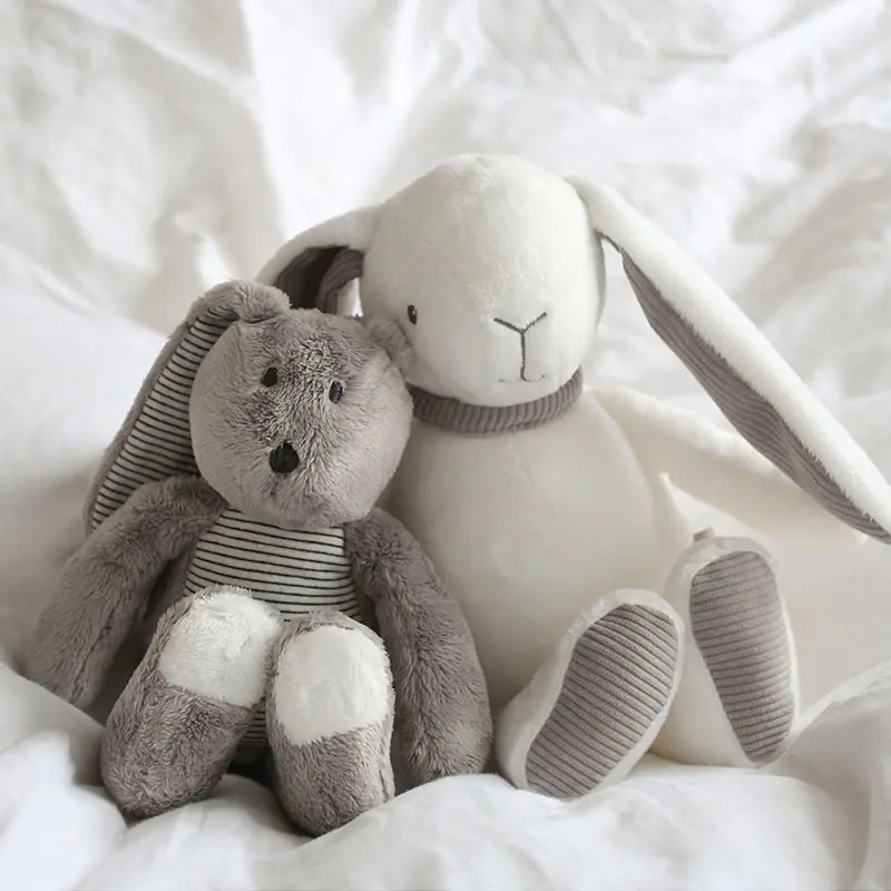 Long Ear Grey Rabbit Plush Toys White Bunny Stuffed &Plush Animal Baby Toys Doll Baby Accompany Sleep Toy Gifts For kids