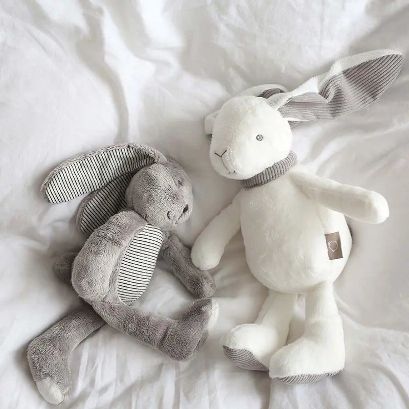 Long Ear Grey Rabbit Plush Toys White Bunny Stuffed &Plush Animal Baby Toys Doll Baby Accompany Sleep Toy Gifts For kids