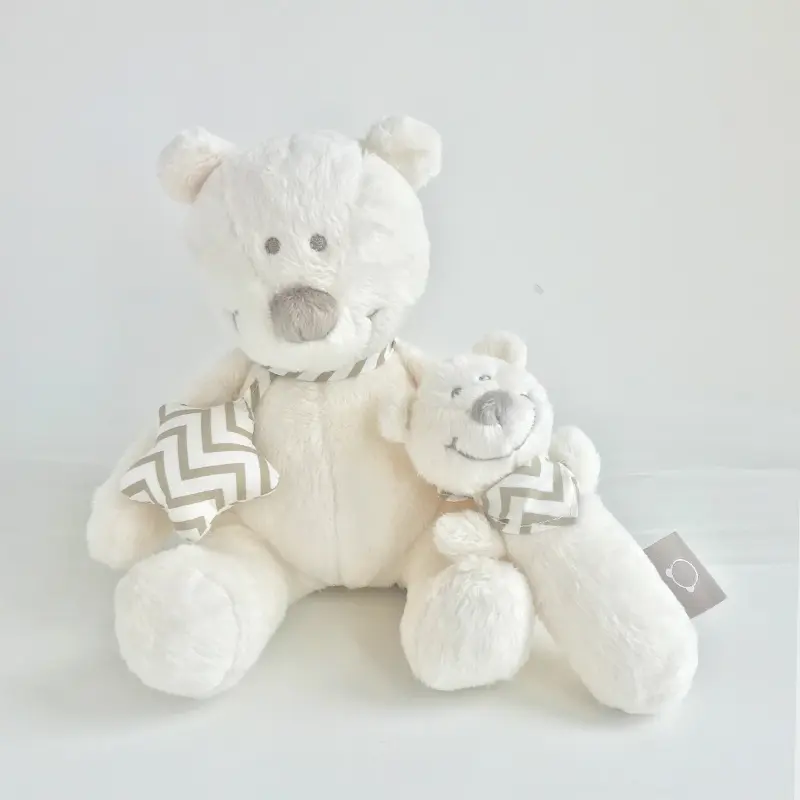 Newborn Baby Gift - Cute Cream Bear Plush Toy Security Blanket Towel Music Toys - Adorable Stuffed Animal Toys