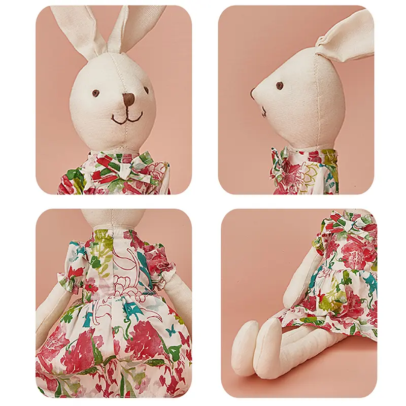 40cm Long Legs Girls Doll With Skirt Home Decoration Cute Bunny Plush Toy for Children Sleeping Mate Girl Baby Gifts