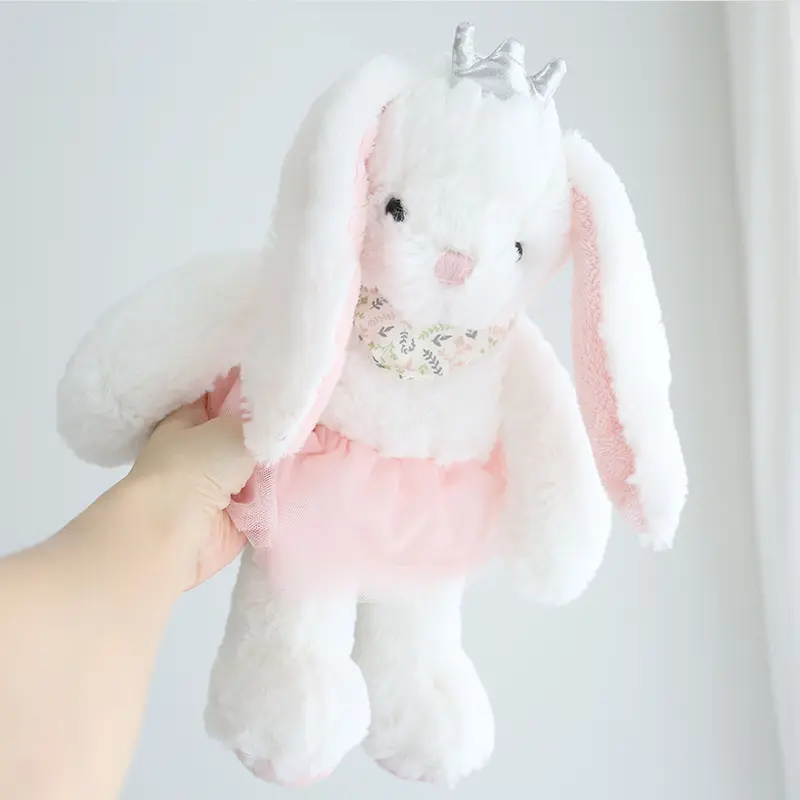 Bunny Soft Plush Ballet Doll 37CM Long Ears Stuffed Animals White Rabbit Toys For Kids Baby Gifts