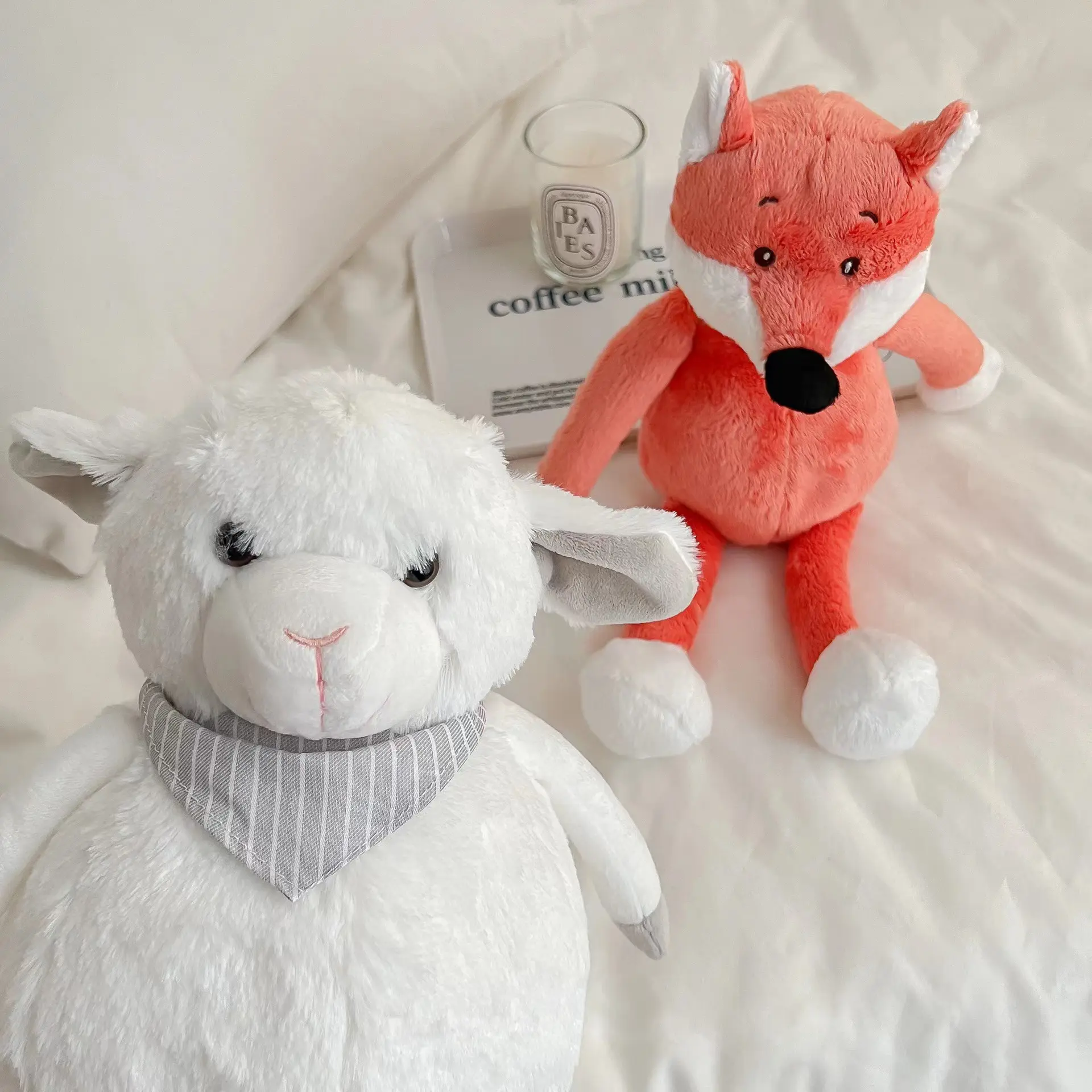 Cute Cartoon Animals Fox Sheep Plush Toys Home Decor Baby Sleep Accompany Stuffed Soft Doll Children Birthday Gifts