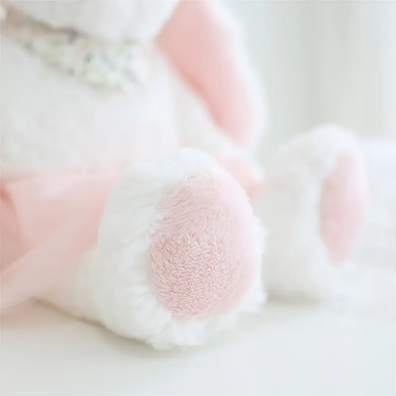 Bunny Soft Plush Ballet Doll 37CM Long Ears Stuffed Animals White Rabbit Toys For Kids Baby Gifts