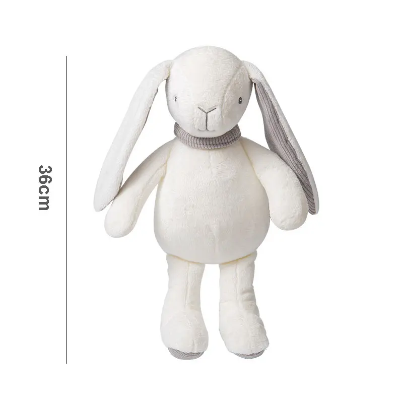 36CM Long Ear Bunny Stuffed Animal, Soft Stuffed Bunny White Rabbit Plush Toys, Sleep Appease Doll for Girls