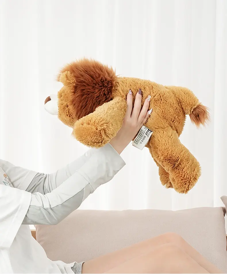 37/48cm Cute Soft Lion Elephant Pillow Plush Toys Stuffed Animals Pillow Bed Sleep Pillows Home Decor Gift Doll for Kids Friends