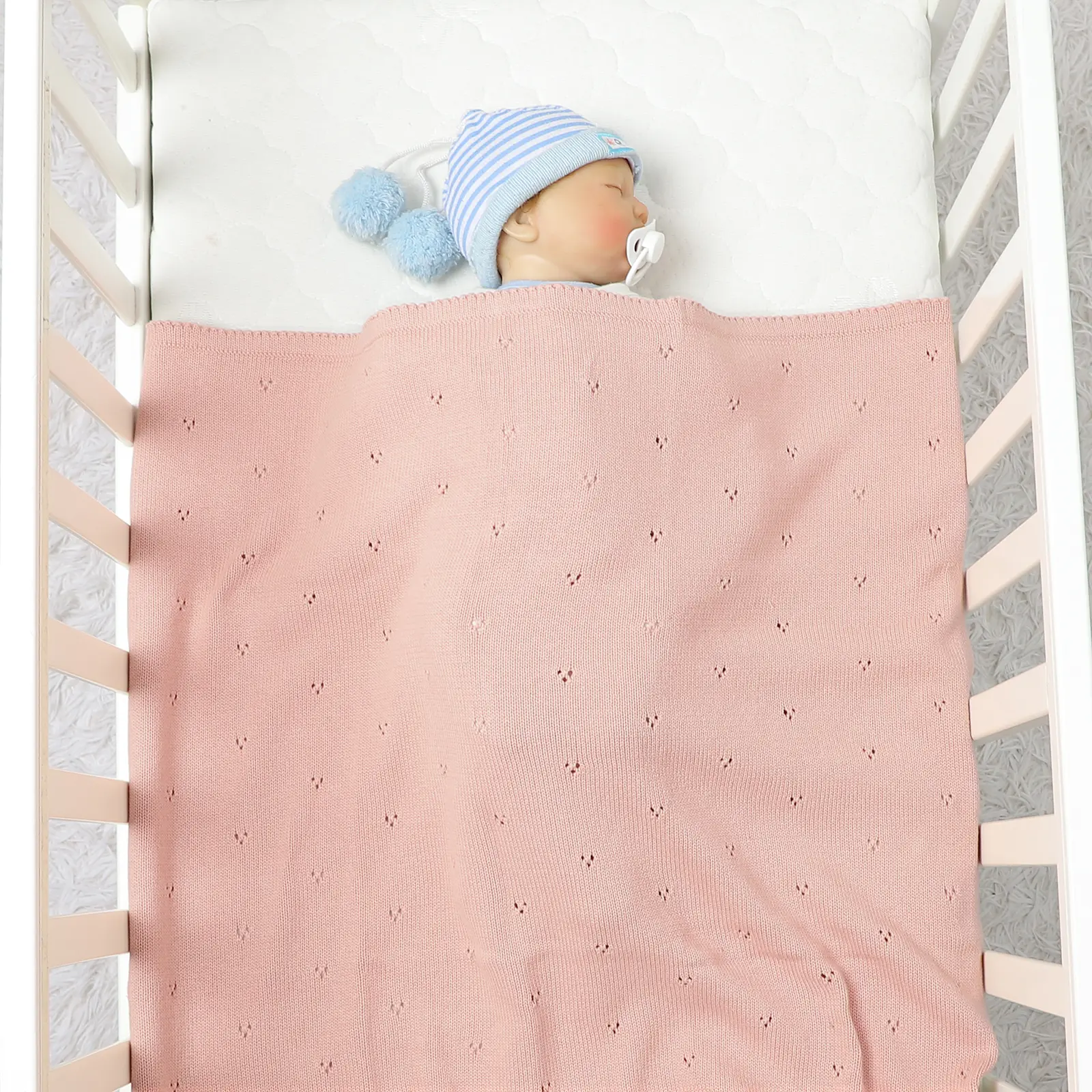 Multi-use Newborn Baby Blankets Soft Cotton Infant Babies Knit Sleep Quilts Covers for Stroller 90*70cm Kids Throwing Mats