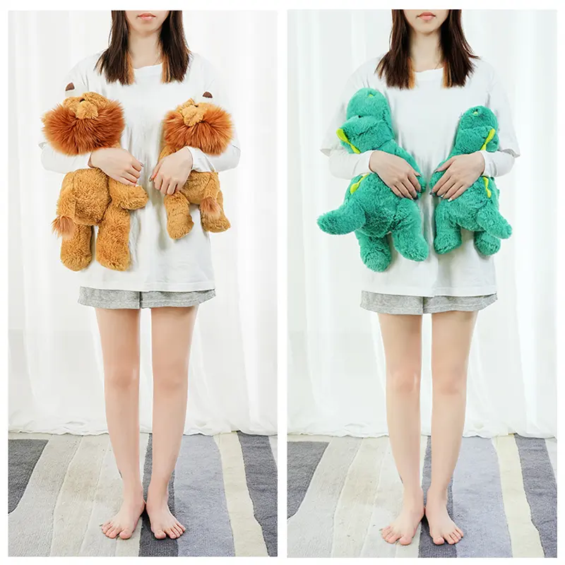 37/48cm Cute Soft Lion Elephant Pillow Plush Toys Stuffed Animals Pillow Bed Sleep Pillows Home Decor Gift Doll for Kids Friends