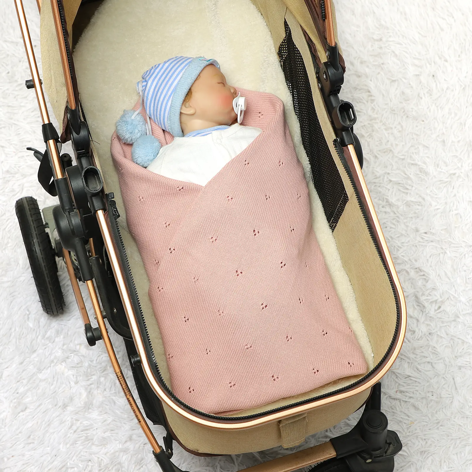 Multi-use Newborn Baby Blankets Soft Cotton Infant Babies Knit Sleep Quilts Covers for Stroller 90*70cm Kids Throwing Mats