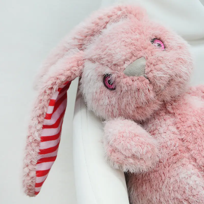 33cm Halloween Rabbit Plush Toy Pink Bunny Stuffed Toy Long Ear Plushie Dolls Children Gifts