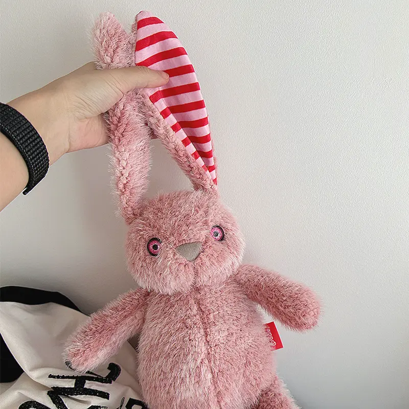 33cm Halloween Rabbit Plush Toy Pink Bunny Stuffed Toy Long Ear Plushie Dolls Children Gifts